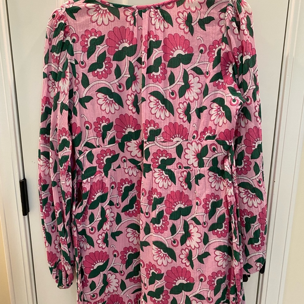Banjanan Peony Mini Dress L Pink Long Sleeve MINT - Picture 10 of 11